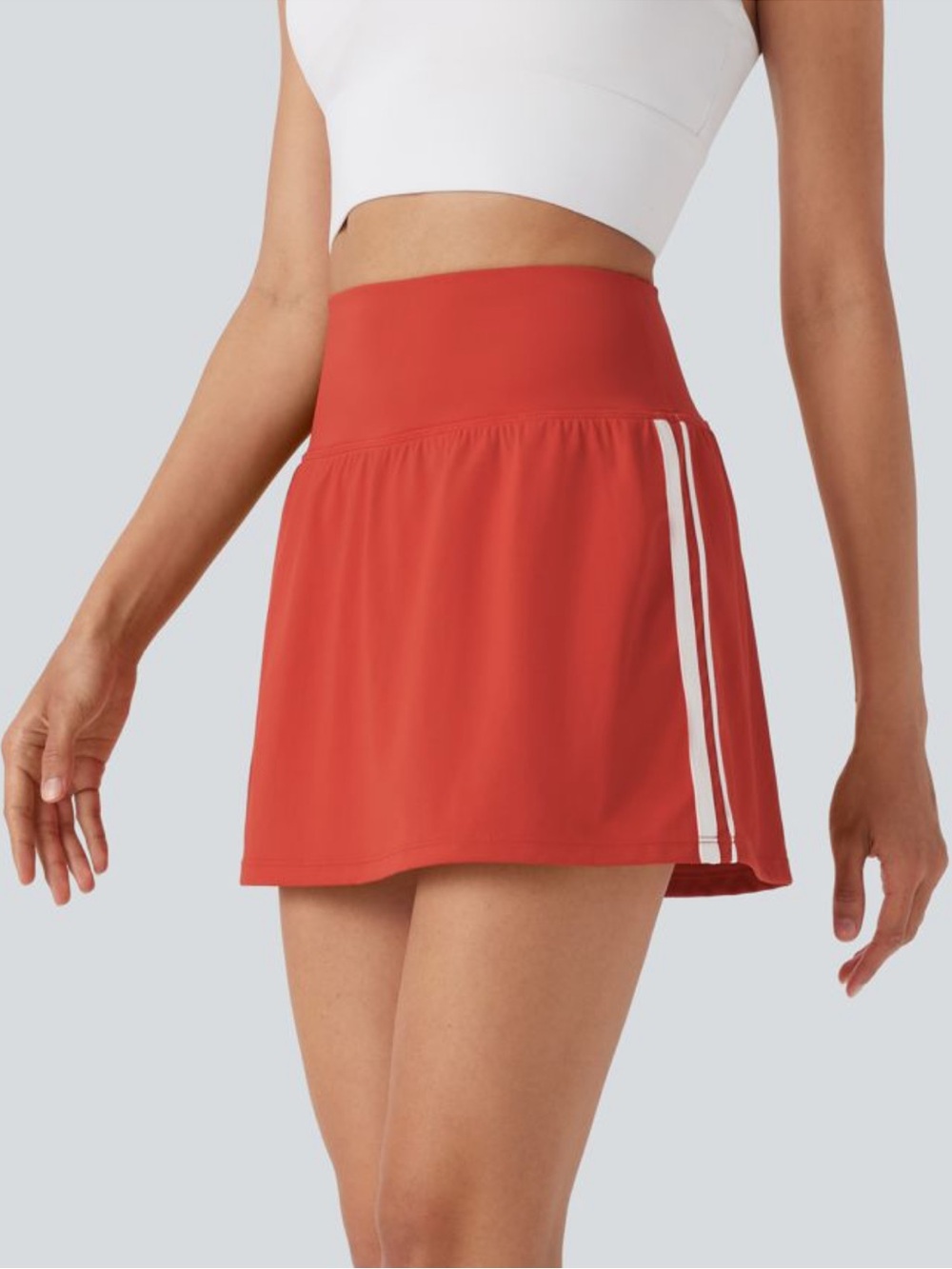 Halara QuickDry High Waisted Tummy Control Color Block Mini Pickleball Skirt NEW